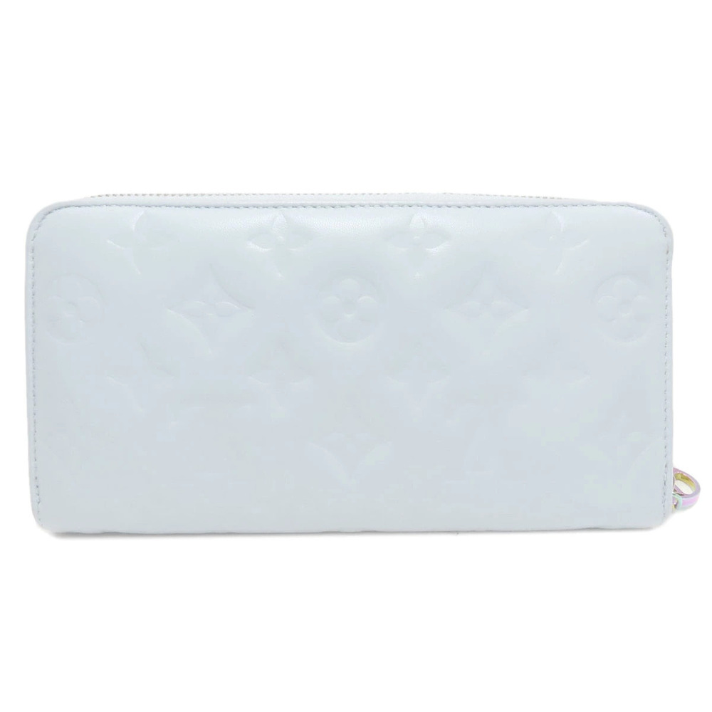 Louis Vuitton Zippy Wallet Cushion Long Coin Purse Calfskin White